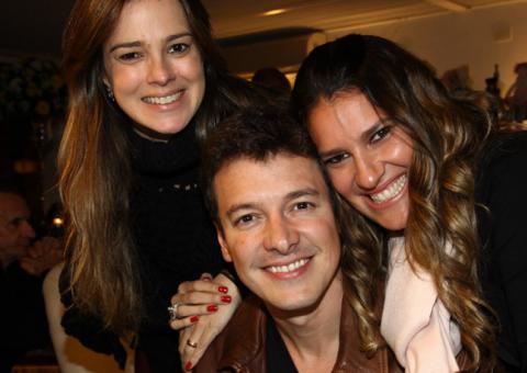 Antes de ir à Disney, Rodrigo Faro se encontra com famosos em SP